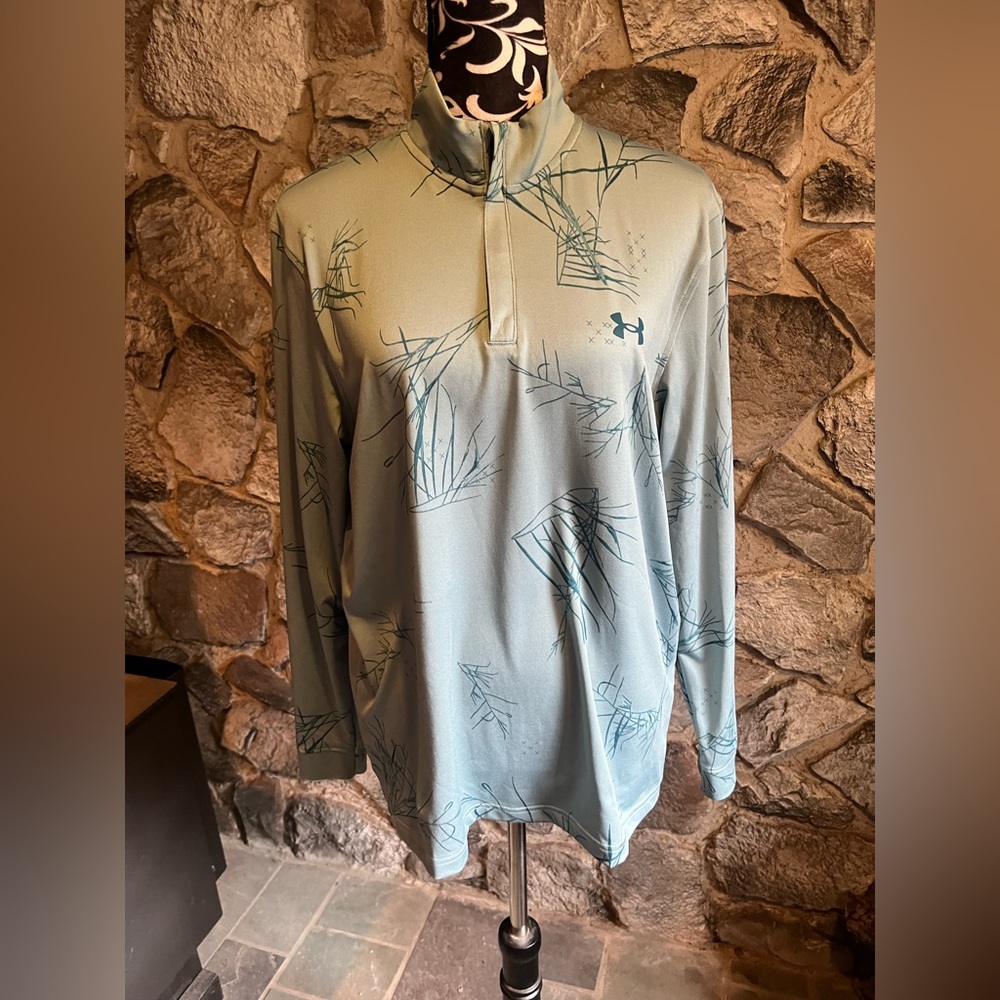 Under Armour UA Playoff Mens 1/4 Zip Up Teal M